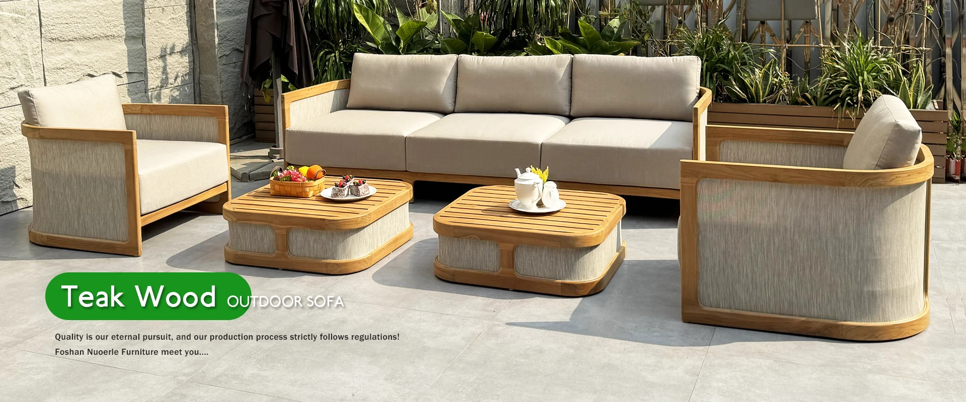Teak Wood Outdoor Sofa China