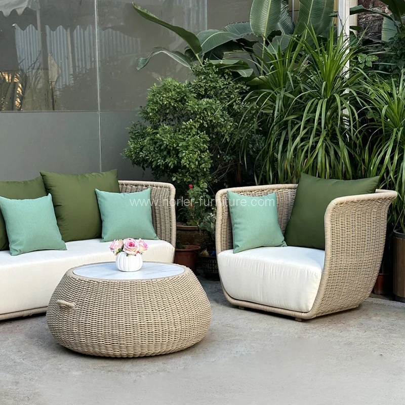 Terrasmeubilair Tuinset Touwbank: waar modern design en duurzaamheid bij alle weersomstandigheden samenkomen