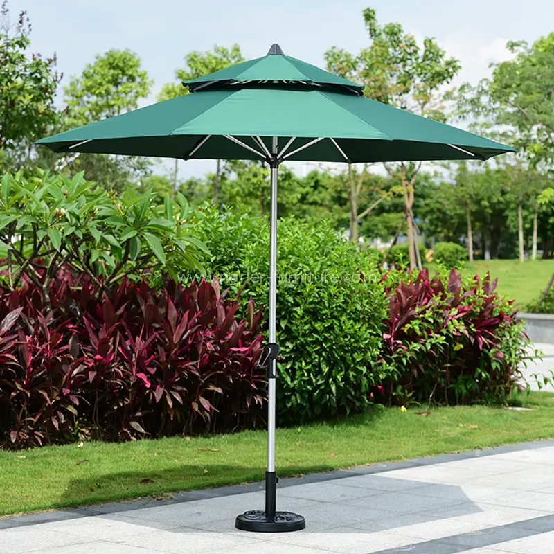 All-aluminium structuur dubbele Milaan Outdoor Parasol