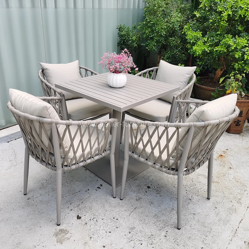 Koop korting buiten aluminium eetgelegenheid