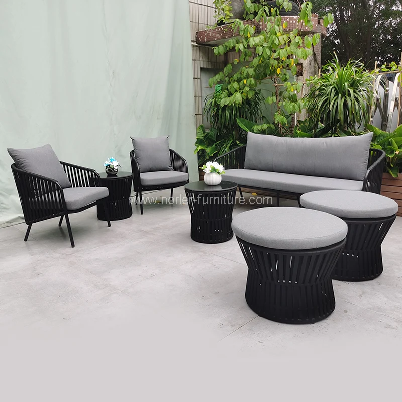 Duurzaam modern touw weven buitenbank Duurzaam modern touw weven buitenbank