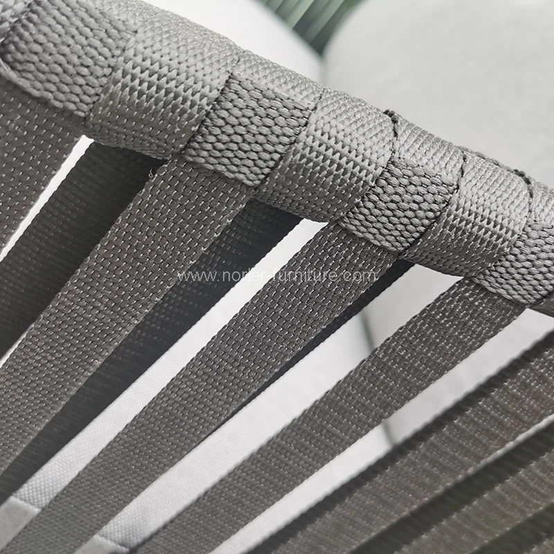Duurzaam modern touw weven buitenbank