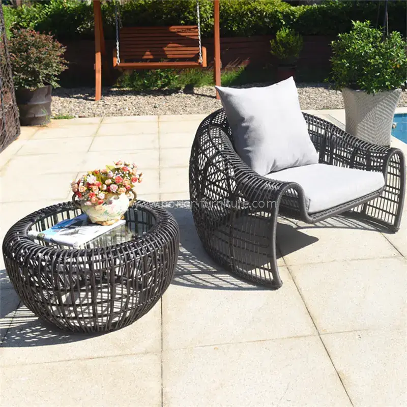 Hoge kwaliteit buiten binnenplaats rattan sofa
