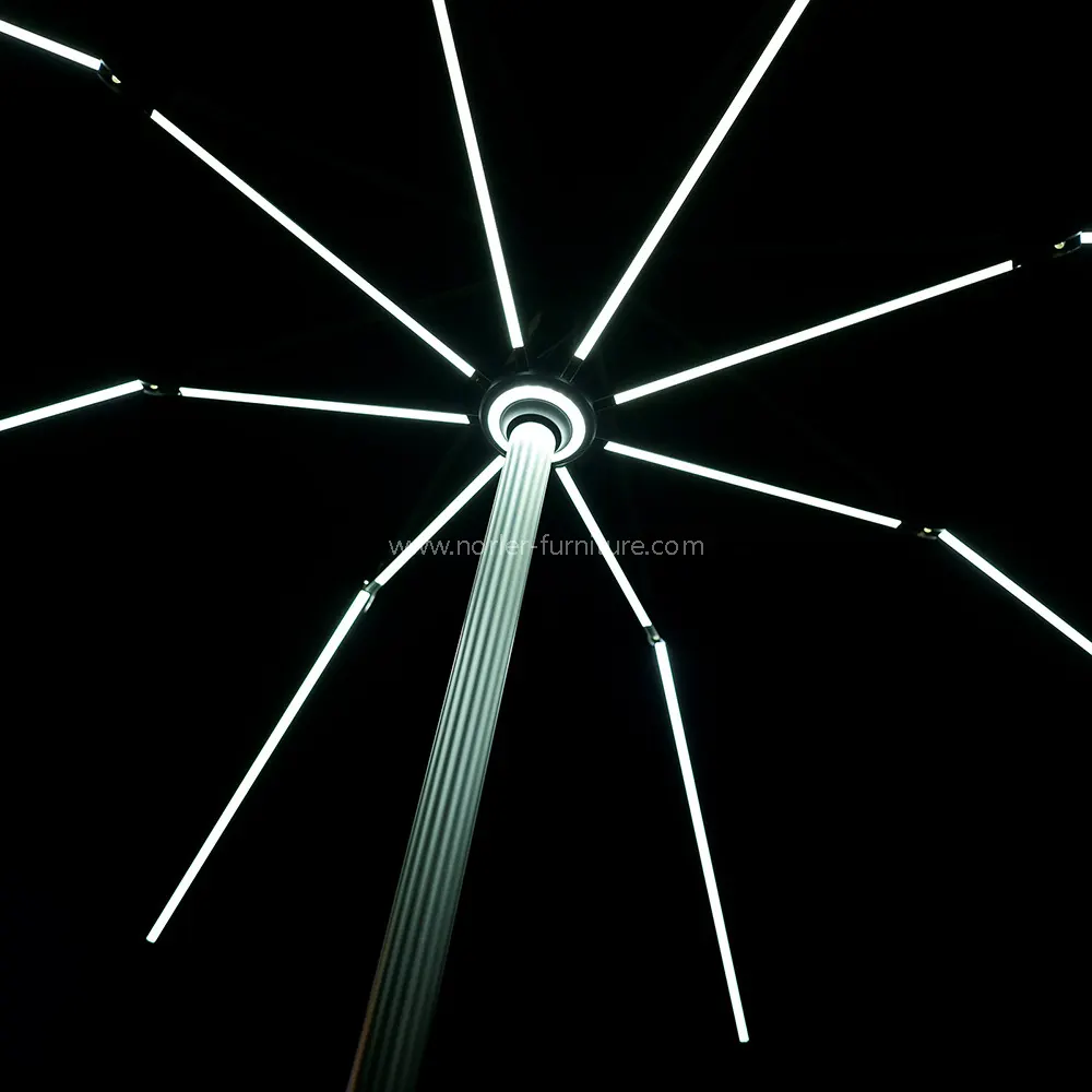 Smart LED Solar Cooling and Heating Light Parasol