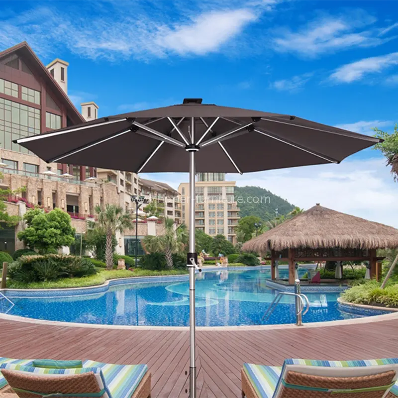 Smart LED Solar Cooling and Heating Light Parasol