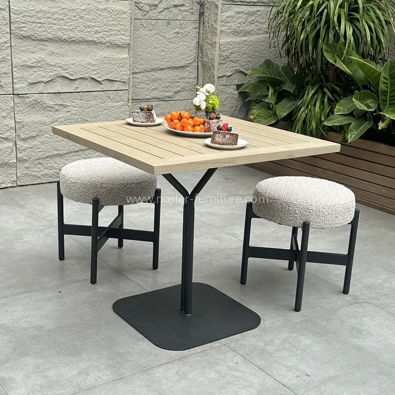 Outdoor Square Coffee Table Balcony Set