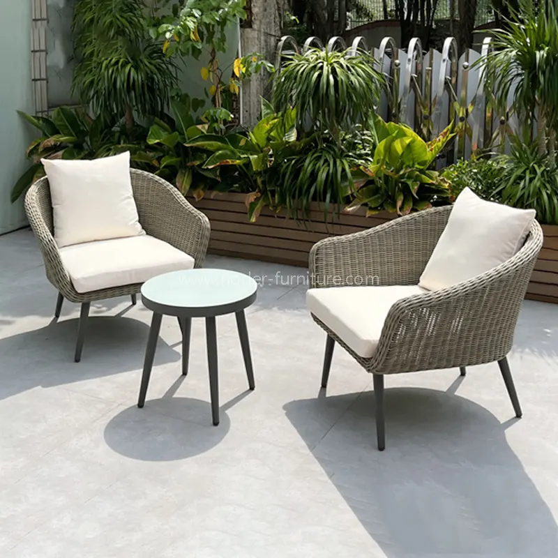 Vrijetijds buiten aluminium frame Pe rattan balkon set