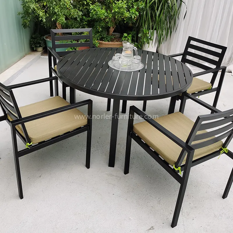 Buiten 5m dikte kussen aluminium frame dinerset