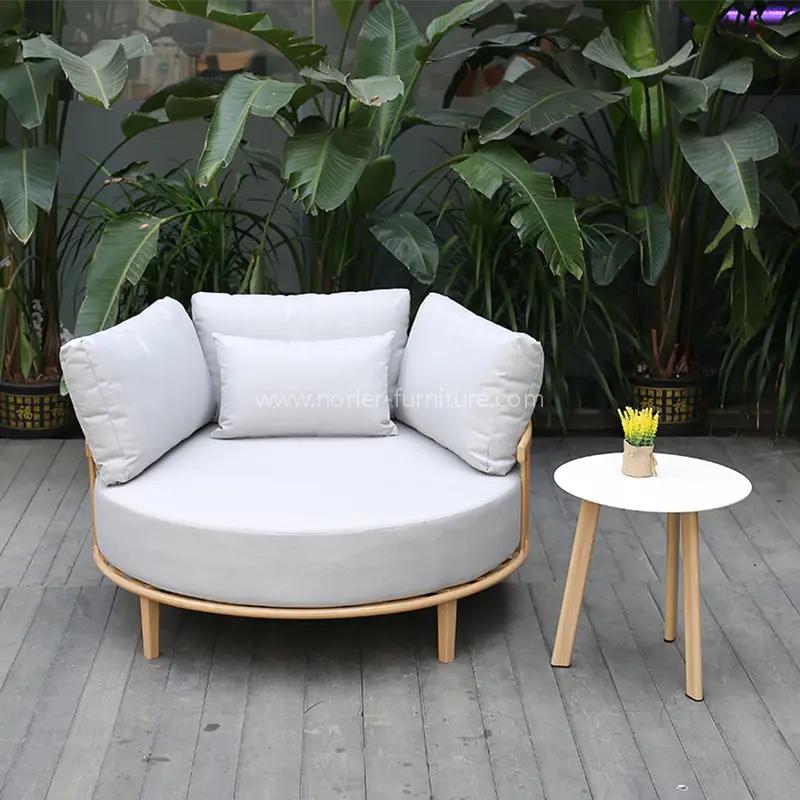 Buitenaluminium frame patio balkon ronde bedmeubilair