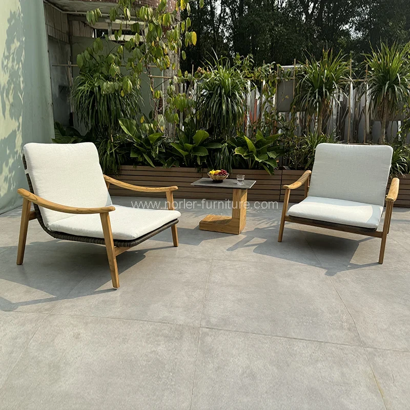 Buitenbalkon teak houten tuin set