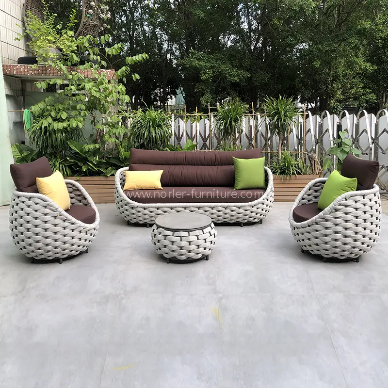 Buiten Binnenplaats Handgeweven touw Bird Nest Sofa