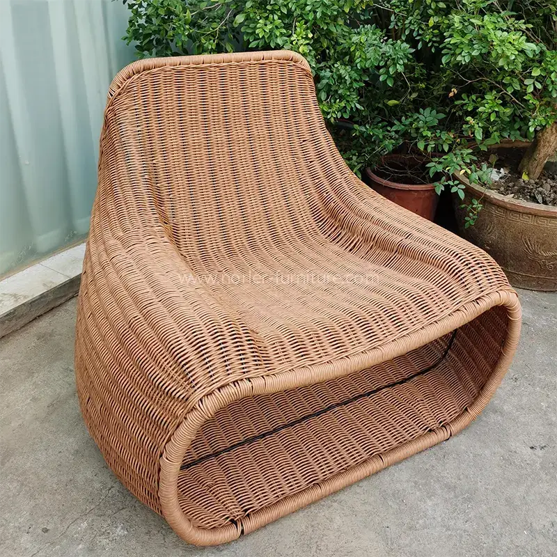 Buiten binnenplaats rattan meubels vrijetijdsstoel