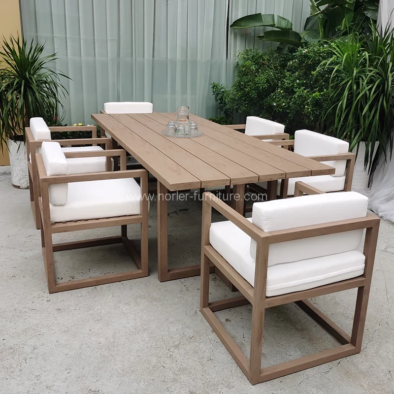 Outdoor Teak Wood Sets Restaurant Dining Set