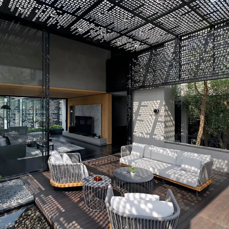 Het high-end high-end aangepaste outdoor meubelproject is met succes geleverd